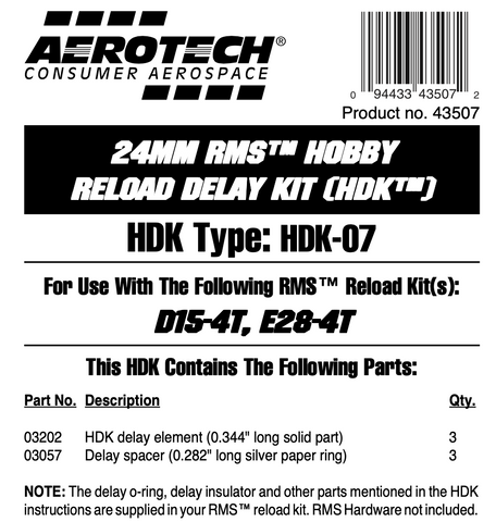 AeroTech HDK-07 RMS-24/40 Hobby Delay Kit (3-Pack) - 43507