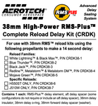 AeroTech RMS-38 J510W White Lightning Complete Reload Delay Kit - CRDK38-07